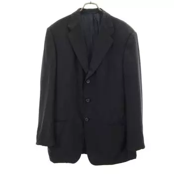 GIORGIO ARMANI Made in Italy Cashmere Blend tailored jacket 50 Navy Men s Used