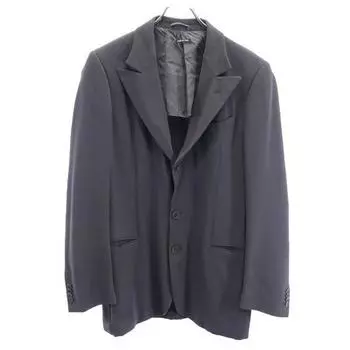 GIORGIO ARMANI Сделано в Италии Шерстяная смесь приталенный пиджак серый Мужской Б/у