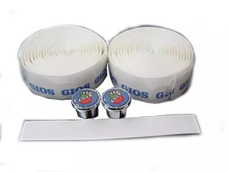 GIOS Bar Tape White Blue Logo