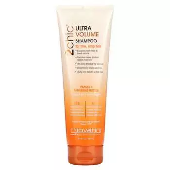 Giovanni, 2chic, шампунь для ультраобъема, для тонких и слабых волос, папайя + масло мандарина, 8,5 жидких унций (250 мл)