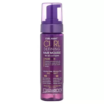 Giovanni, Curl Habit, мусс для фиксации волос, подходит для всех типов кудрей, 7 жидких унций (207 мл)