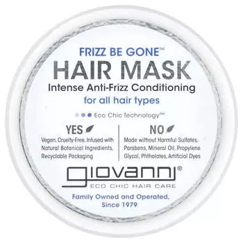 Giovanni, Frizz Be Gone™, маска для волос, мощный кондиционер против пушистости, 10 жидких унций (295 мл)
