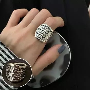 Гипоаллергенное индивидуальное плетеное кольцо, большая версия большого размера указательного пальца, подходит как для мужчин, так и для женщин Adjust