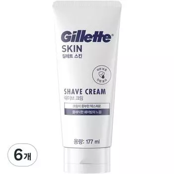 Гипоаллергенный крем для бритья Gillette Skintech, 177 мл, 6 упаковок