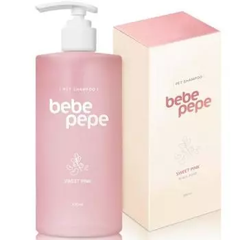 Гипоаллергенный шампунь для собак Bebepepe и ополаскиватель сладкий розовый, корейский шампунь для домашних животных