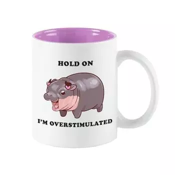 Гиппопотам Карликовый гиппопотам Керамическая кофейная кружка Му Дэн Чайная чашка Животное Зоопарк 301-400ml