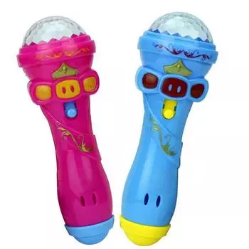 Гипсофила мигающая палочка звездный фонарик игрушка в форме микрофона светящаяся волшебная палочка 1pc random color