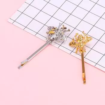 Girl 2pcs Fashion Wear Gift Pin Women Hair Barrettes Bee Accessories Jewelry золотой