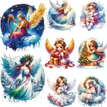 Girl Angels Термонаклейка на одежду Diy Parches Ropa Толстовки с капюшоном Термоаппликация Наклейки на футболки Утюжок на заплатках