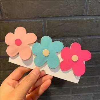 Girl Bangs Clip Cloth Colorful Flower Hair Clip Hair Accessories Hair Barrette Korean Style Hairpin розы красного