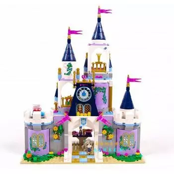 Girl Castle Park Princess Series DiSNi Cinderella s Dream Castle Assembly Blocks 47*35.5*6cm