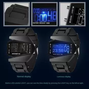 Girl Cool 12/24H система силиконовый ремешок календарь электронные часы секундомер будильник