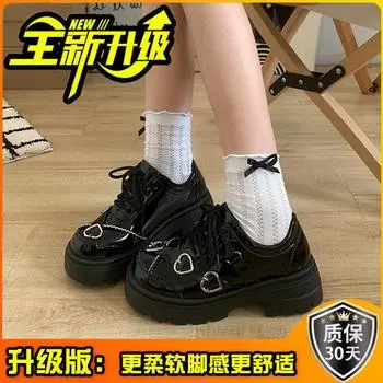 Girl fashion versatile Mary Jane women s autumn new high heels retro single shoes 35
