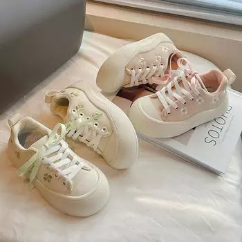 Girl s Sneakers Spring Autumn School Kids Causal Shoes Fashion Embroidered Versatile Children Tennis Shoes Soft Bottom 2024 New 28 розовый