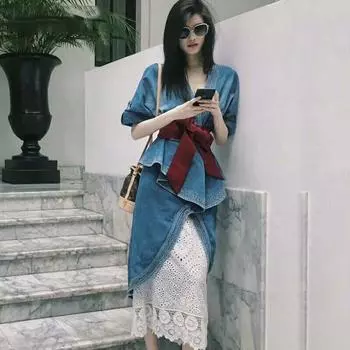 Girl Wide Waist Fabric Belt Women Ladies Silk Scarf Solid Ribbon Knot Rope Dress чёрный