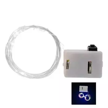 Гирлянда Fairy String Lights 3 режима освещения Гибкая медная проволока Питание от батареек Светодиодные гирлянды для торта разноцветный