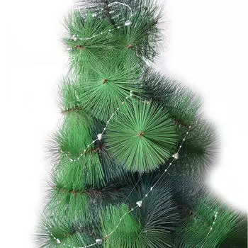 Гирлянда из бисера для рождественской елки 32,8 фута цепочка из бисера рулон Silver Heart