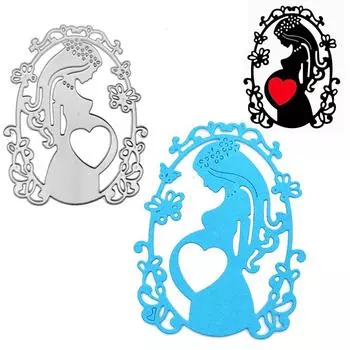 Гирлянда из бумаги для беременных, художественный дизайн, металлические штампы для резки, сделай сам, скрапбукинг, тиснение, трафарет, бумага, шаблон для альбома серебряный