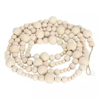 Гирлянда из деревянных бусин 7,2 фута ручная работа ручная работа деревянные бусины настенный декор для дома украшение из деревянных бусин