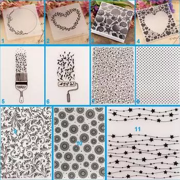 Гирлянда из ротанга, пластиковые папки для тиснения, шаблон, трафарет, виноградная лоза, сетка, точка, сетка, цветочная рамка No.1-Garland