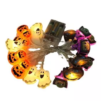 Гирлянда из светодиодов на Хэллоуин добавит жуткого веселья в декор сцены. Уличное праздничное украшение, светодиодные фонари. mixed 6