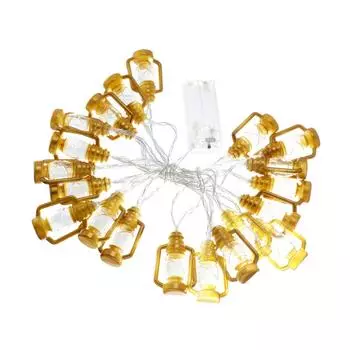 Гирлянда Керосиновая горелка Моделирование светодиодных ламп Нежные украшения Рамадана Праздничные украшения Реквизит для фотосъемки Световые цепи 3meters/ 20lamps