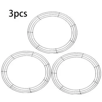 Гирлянда Металлический Обруч Круглый Железный Кольцо Сделай Сам Рождественское Украшение Проволочный Каркас Венок 30cm/12in 3pcs