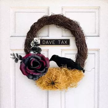 Гирлянда Подвесная на дверь Праздничная Оконная Вечеринка Имитация Настенная Подвесная Гирлянда Украшение One Size чёрный