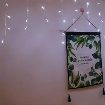 Гирлянда Сосулька 13130 футов Огни Светодиодные Сказочные Рождественские Для Дома Улицы Свадьбы Вечеринки White,13FT=4M 96LED