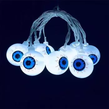 Гирлянда в виде глазного яблока на Хэллоуин, 40 светодиодов, работающие от батареек, декоративные огни для Хэллоуина, для вечеринки в помещении и на открытом воздухе, декор 639 1.5m 10leds USB