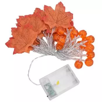 Гирлянда в виде кленового листа с постоянным мигающим светом, два режима, декор для праздников и вечеринок в помещении и на открытом воздухе 3 m 9.8ft 20LED 3 m / 9.8ft 2