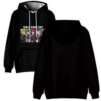 GIRLS BAND CRY Аниме Печатный Толстовка Tie Dye Толстовка Уличная Свитшот С Капюшоном Мужчины Женщины Косплей Спорт XS