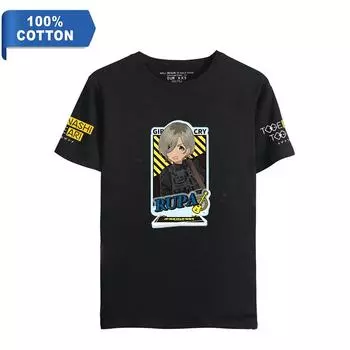 GIRLS BAND CRY Printing Мужская футболка Повседневные дышащие футболки Смешные хлопковые свободные футболки Футболки Уличные футболки больших размеров для мужчин XS чёрный