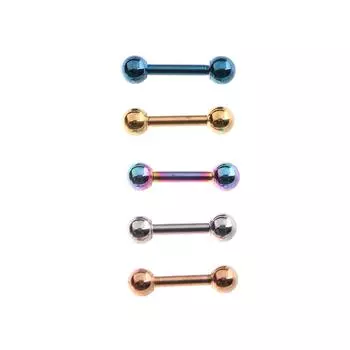 Girls Barbell Gold Black Round Studs Stainless Steel Ball Stud Earrings Earrings Fashion Jewelry 3mm розового золота