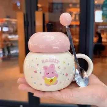 Girls Birthday Gift Rabbit Cup Ceramic Mug Souvenir Practical Gift Box New Water Cup Boys 301-400ml