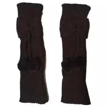 Girls Bowknot Leg Cover Boot Socks Winter Warm Cold-proof Soft Comfort Kids Knitted Knee Sleeves Children s Protective Equipment светло-серый