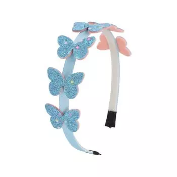 Girls Butterfly Headbands Sparkly Butterfly Shaped Headband Hairhoops Plastic Teeth Hairbands Girls Kids Party Hair Accessories