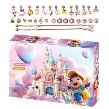 Girls Charm Bracelet Making Kit Arts And Crafts Charm Jewelry Supplies Charm Bracelet Crafting Kit Girls Toy That Inspires розовый