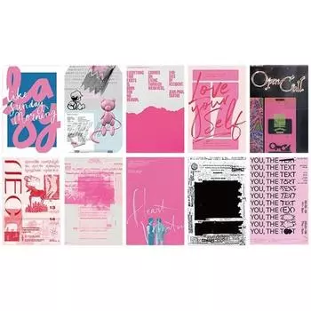 Girls Coco [набор из 10 предметов] Открытка с любовью фотокарточка эмоциональный фон фотонаклейка интерьер реквизит настенный декор