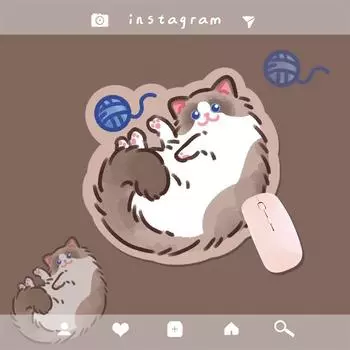 Girls Cute Cartoon Computer Desk Creative Mouse Pad Shaped Mouse Pad-Coil Muppet