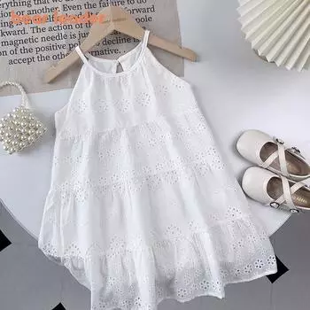 Girls Dress Bear Leader 3-7 Years White Strap Cotton Dresses AZ3519 3T белый