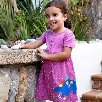 Girls dress summer new style children s cotton dress summer little girl open chest princess dress 80-90cm