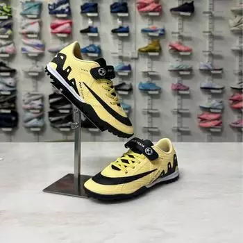 Girls football shoes new Velcro student professional training sneakers youth lawn broken nails boys football shoes 30