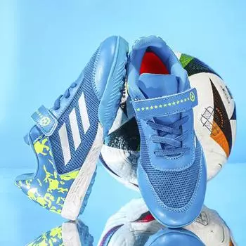 Girls Football Shoes Shredded Nails Elementary School Velcro Junior High School Students Children Boys TF Lawn Training Shoes 29