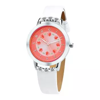Girls Girls Flower Diamond Kids Watch Gift Children s Watch, (White)
