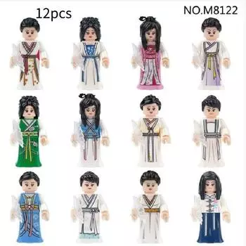 Girls Hanfu Chinese Elements Building Block Toys Set For Kids Play Learning And