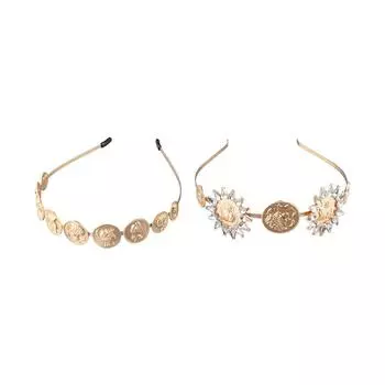 Girls Headdress Zinc Zinc Alloy Korea Hair Accessories Baroque Style Hair Hoop Head Portrait Headband C