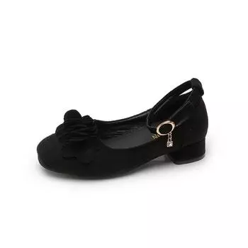 Girls High Heels Spring and Autumn Student Princess Shoes Children s Shoes Girls Leather Shoes Dance Shoes Parent-child Shoes 27