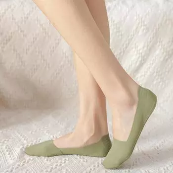 Girls Non-slip Summer Invisible Boat Socks Ice Silk Women Sock Sock Slippers телесный