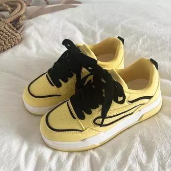 Girls pink thick baseplate shoes women s new autumn versatile casual shoes niche student bread shoes trendy shoes 35